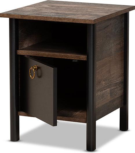 Wholesale Interiors Nightstands & Side Tables - Vaughan Nightstand Brown & Black