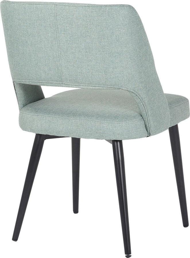 Lumisource Accent Chairs - Valencia Chair In Black Steel & Green Fabric
