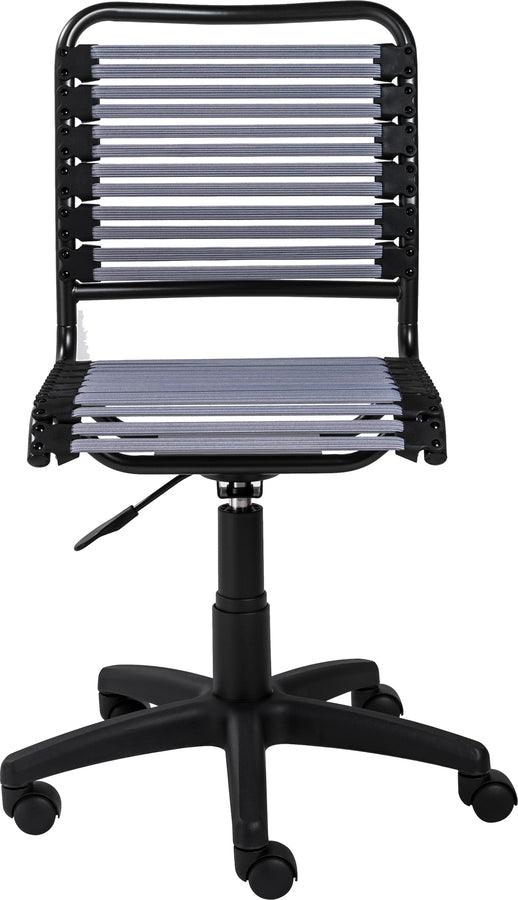 Euro Style Task Chairs - Allison Bungie Flat Low Back Office Chair Light Gray