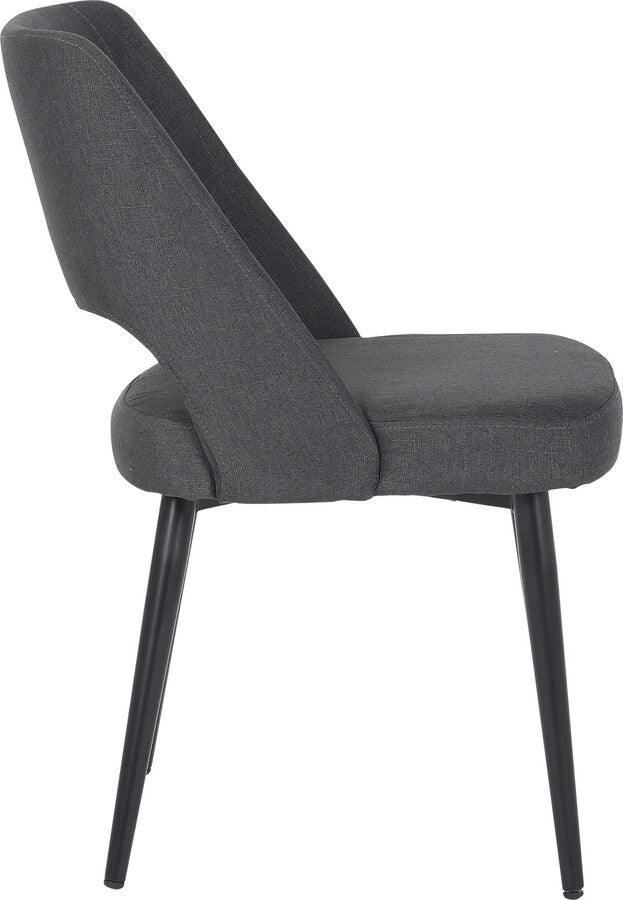 Lumisource Accent Chairs - Valencia Chair In Black Steel & Charcoal Fabric