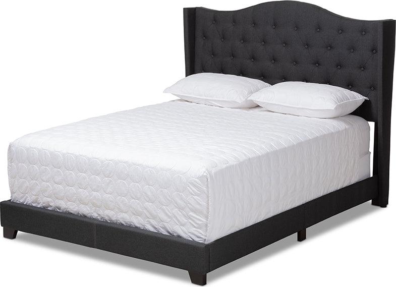 Wholesale Interiors Beds - Alesha Queen Bed Charcoal Gray