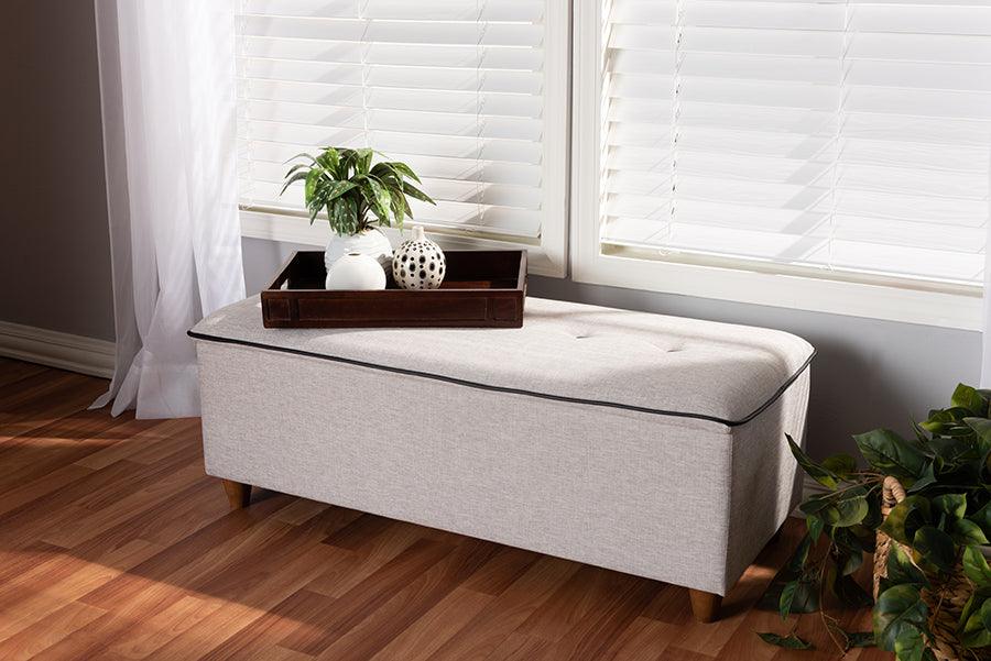 Wholesale Interiors Ottomans & Stools - Marlisa Mid-Century Ottoman Gray