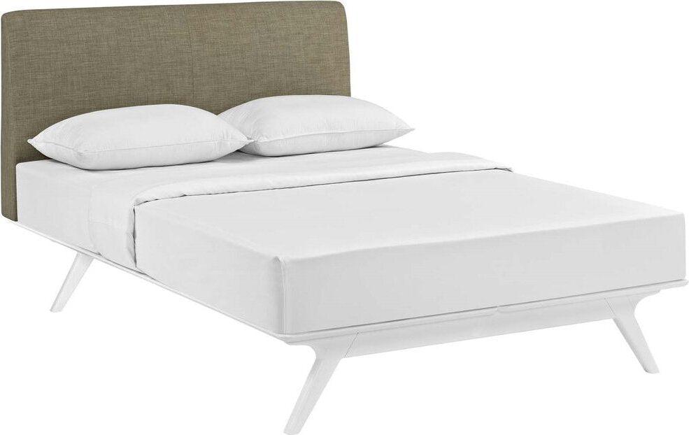 Modway Beds - Tracy Queen Bed White And Latte