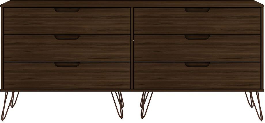 Manhattan Comfort Bedroom Sets - Rockefeller 5-Drawer & 6-Drawer Brown Dresser Set
