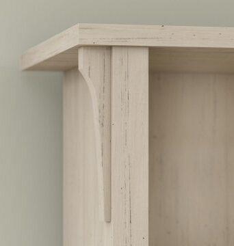 Bush Business Furniture Shoe Storage - Hall Tree with Storage Bench Antique White
