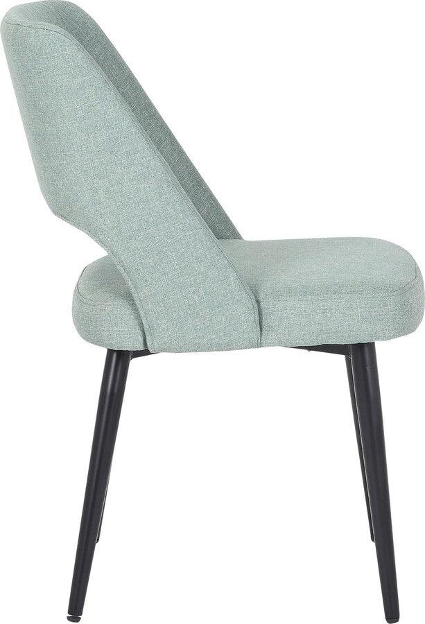 Lumisource Accent Chairs - Valencia Chair In Black Steel & Green Fabric