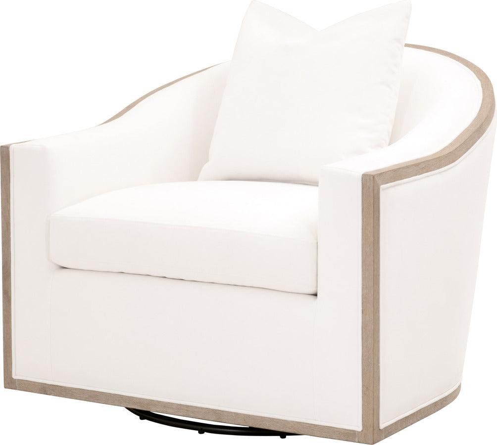 Essentials For Living Accent Chairs - Paxton Swivel Club Chair Natural Gray