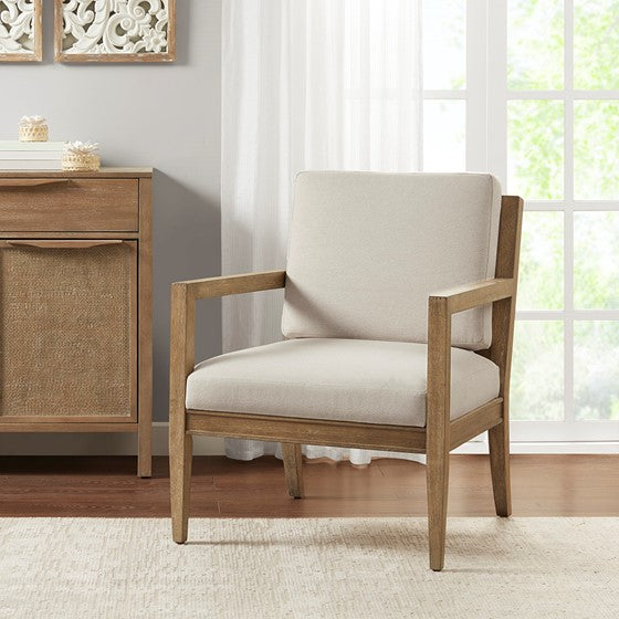 Wood accent armchair online