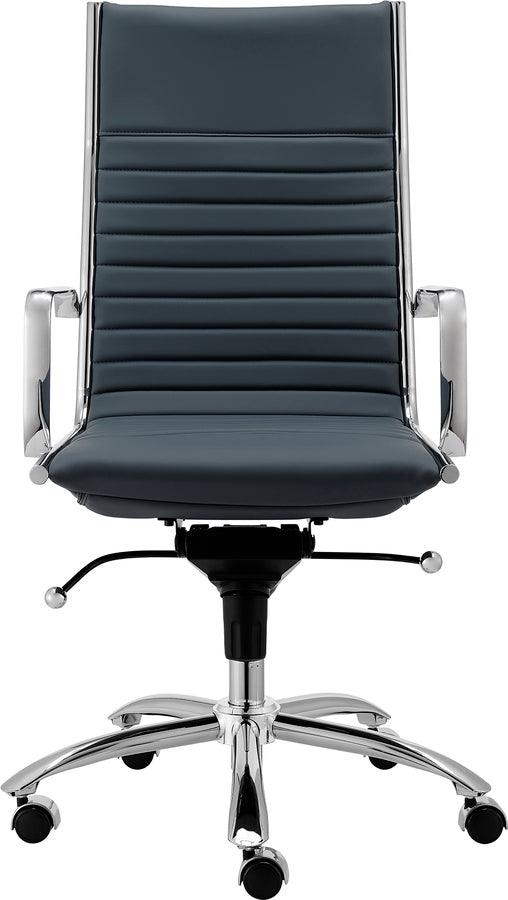 Euro Style Task Chairs - Dirk High Back Office Chair Blue