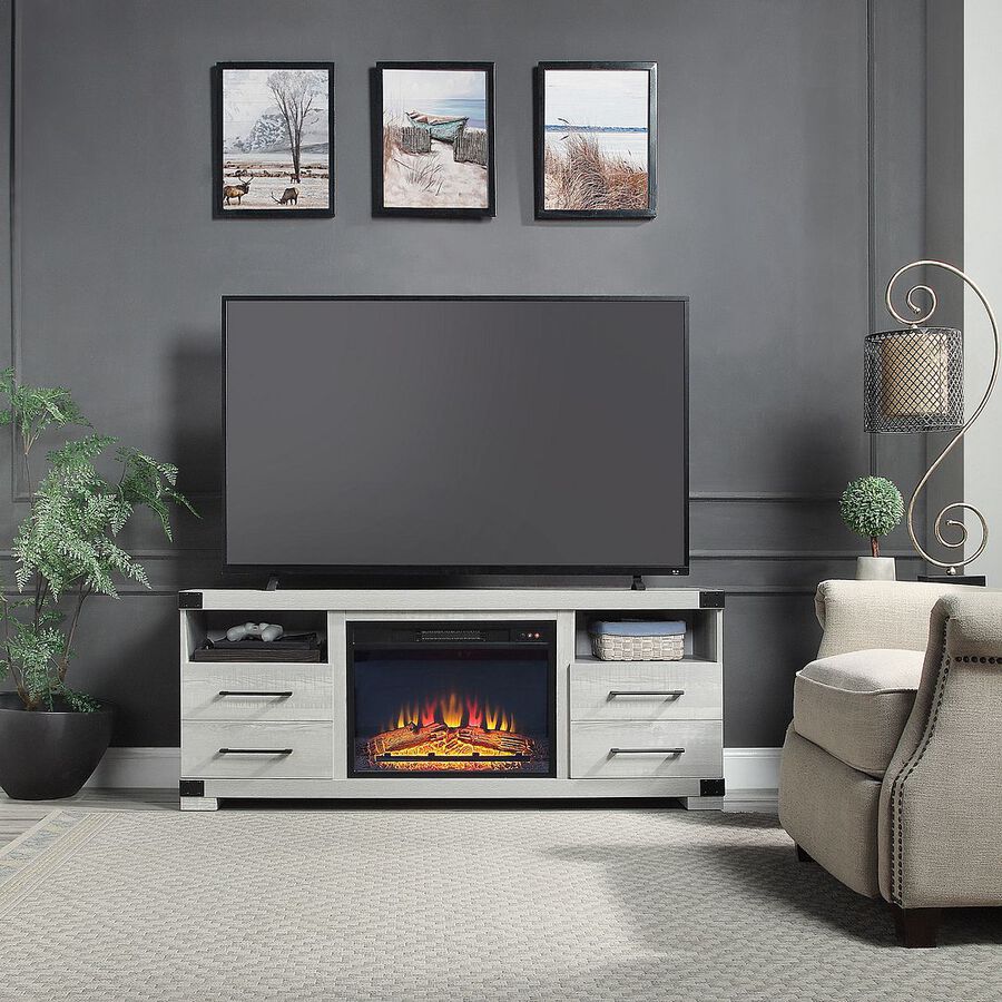 Manhattan Comfort Fireplaces - Richmond Fireplace in Grey