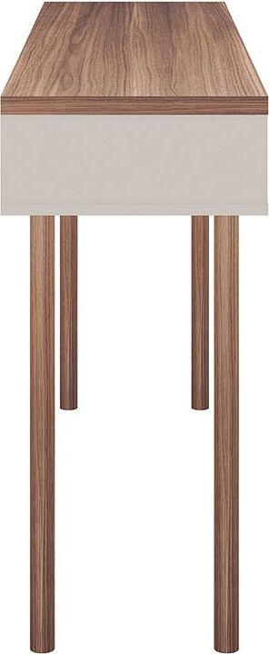 Manhattan Comfort Consoles - Windsor 47.24 Modern Console Accent Table Entryway with 2 Shelves in Off White and Nature
