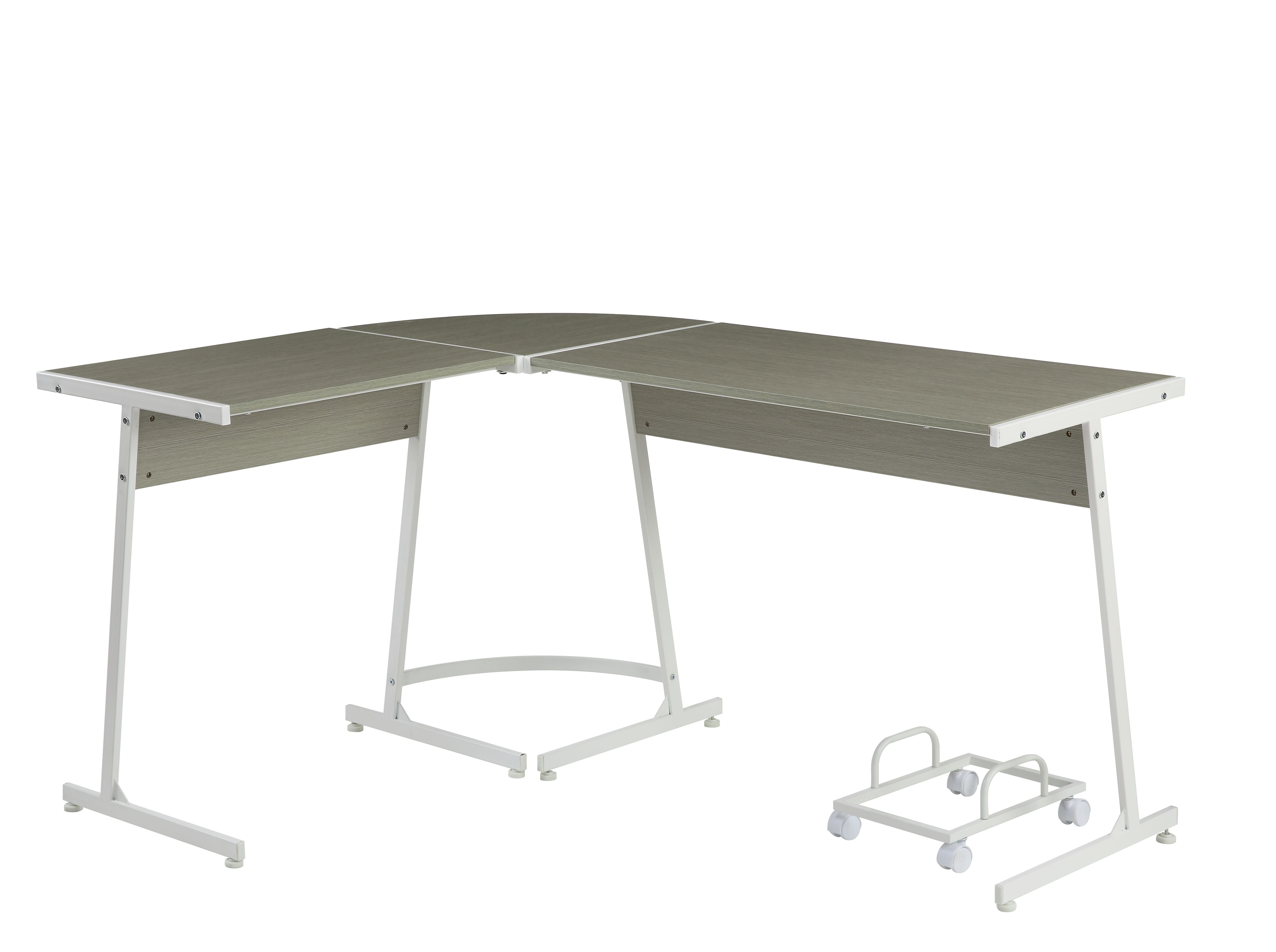ACME Desks - ACME Carver Computer Desk, Gray & White Finish