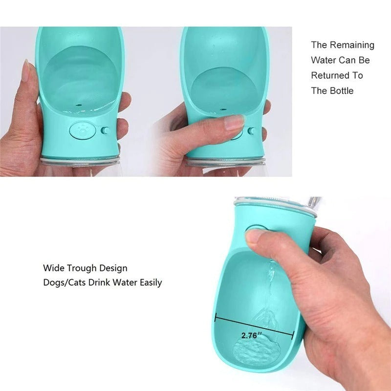 Regis Pet Grooming Supplies - 350 550ML Portable Pet Dog Water Bottle For Small Large Dogs Travel Puppy Cat Drinking Bowl Bulldog Water Dispenser Feeder