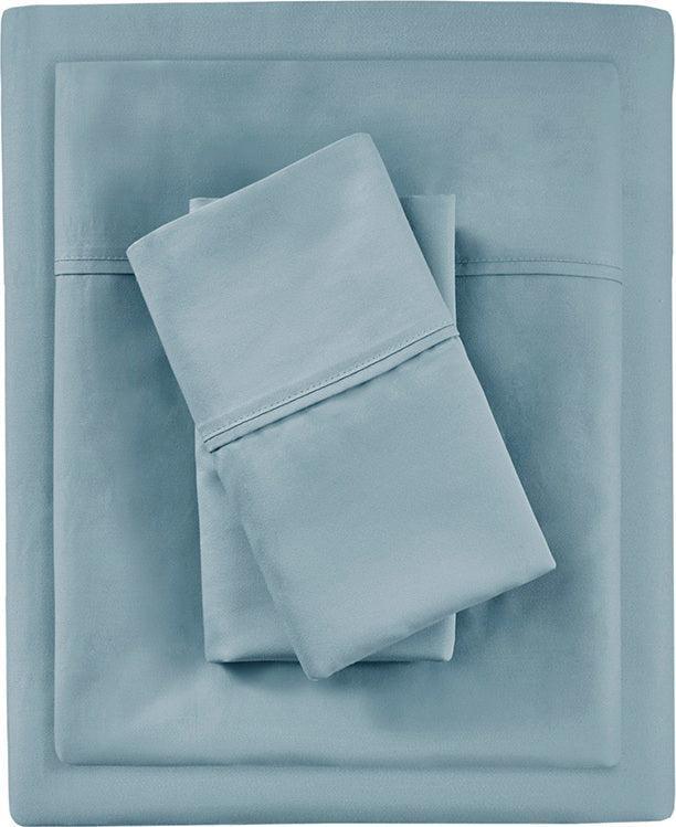 Olliix.com Sheets & Sheet Sets - 1000 Thread Count Queen Sheet Set Blue