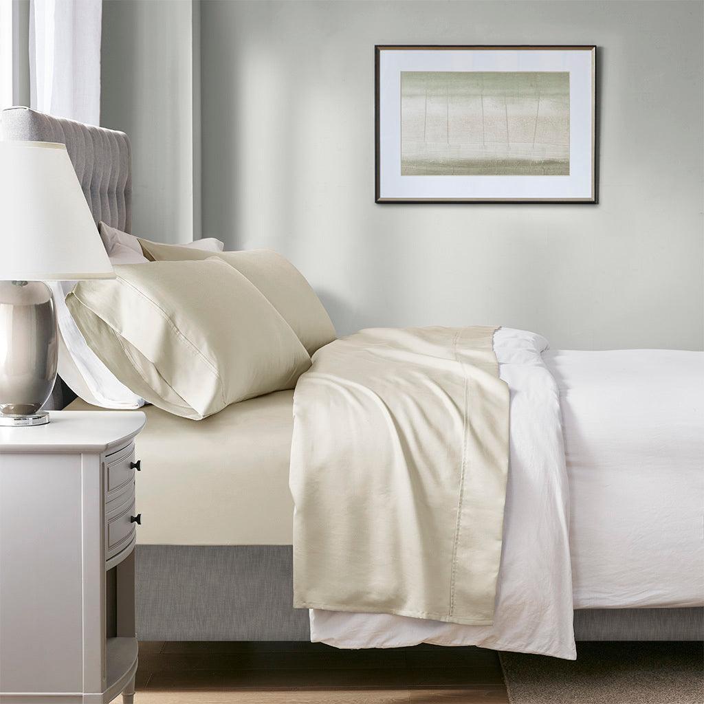 Olliix.com Sheets & Sheet Sets - 1000 Thread Count Queen Sheet Set Ivory
