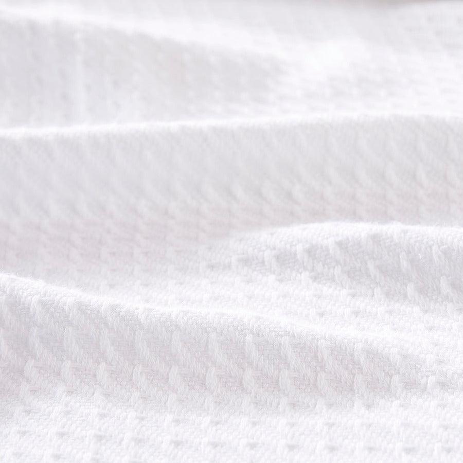Olliix.com Comforters & Blankets - 100% Casual Certified Egyptian Cotton Blanket Full/Queen White