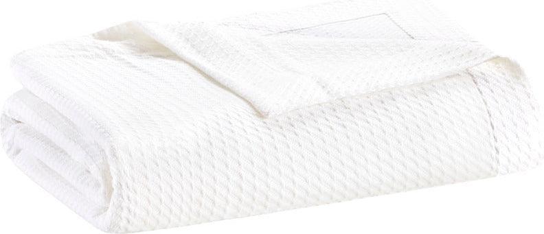 100% Casual Certified Egyptian Cotton Blanket Full/Queen White