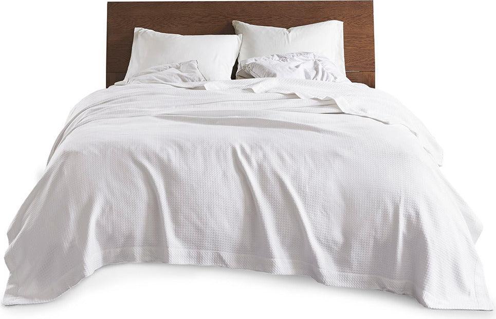Olliix.com Comforters & Blankets - 100% Casual Certified Egyptian Cotton Blanket Full/Queen White