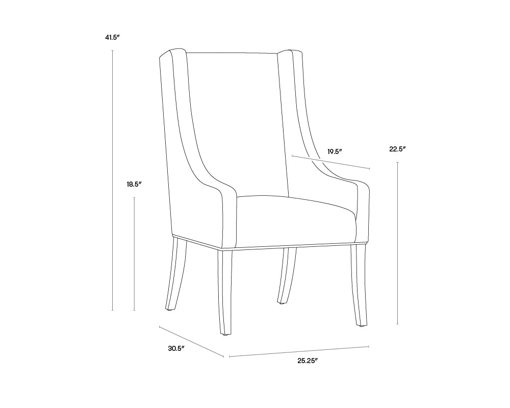 SUNPAN Dining Chairs - Aiden Dining Armchair - Piccolo Pebble