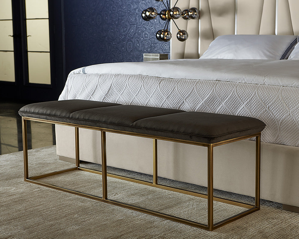 SUNPAN Benches - Alley Bench - Rustic Bronze - Piccolo Pebble