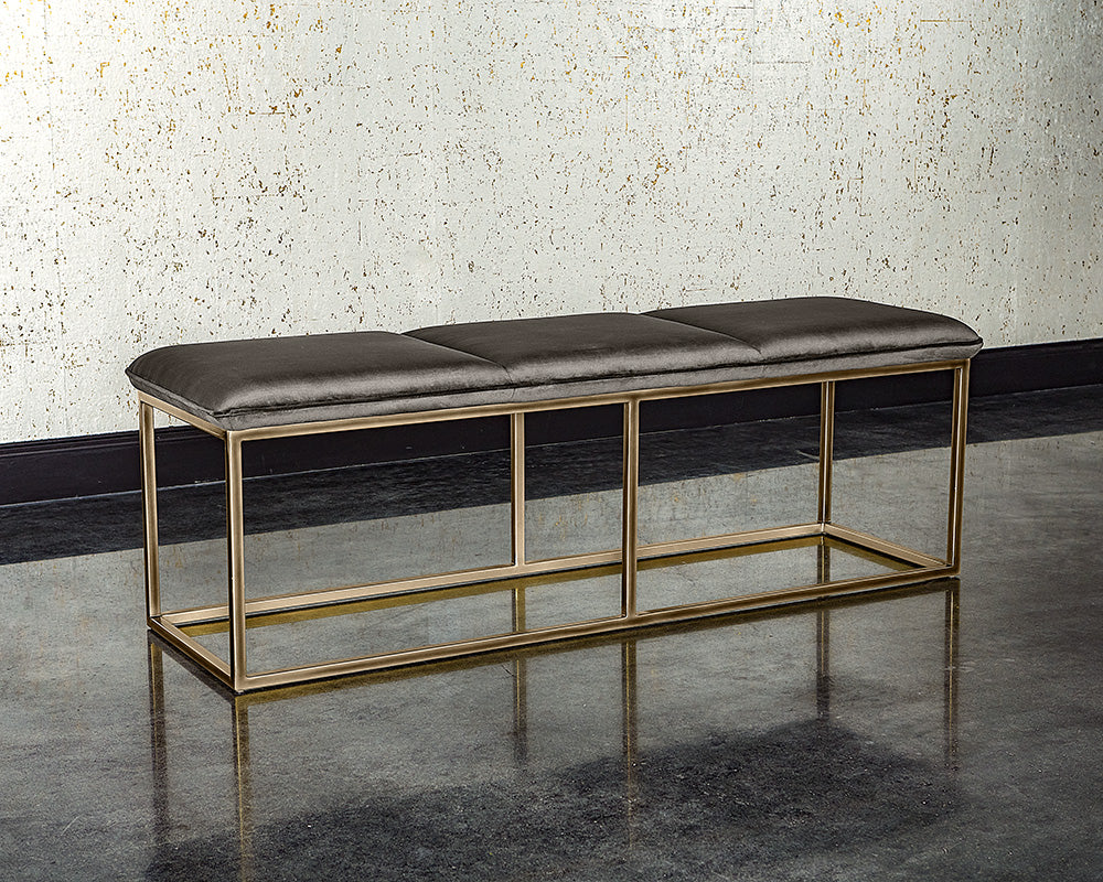 SUNPAN Benches - Alley Bench - Rustic Bronze - Piccolo Pebble