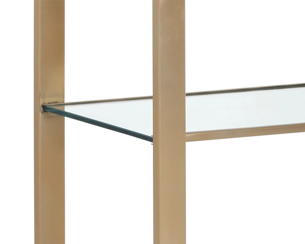 SUNPAN Bookcases & Display Units - Ambretta Bookcase - Large - Gold / Clear