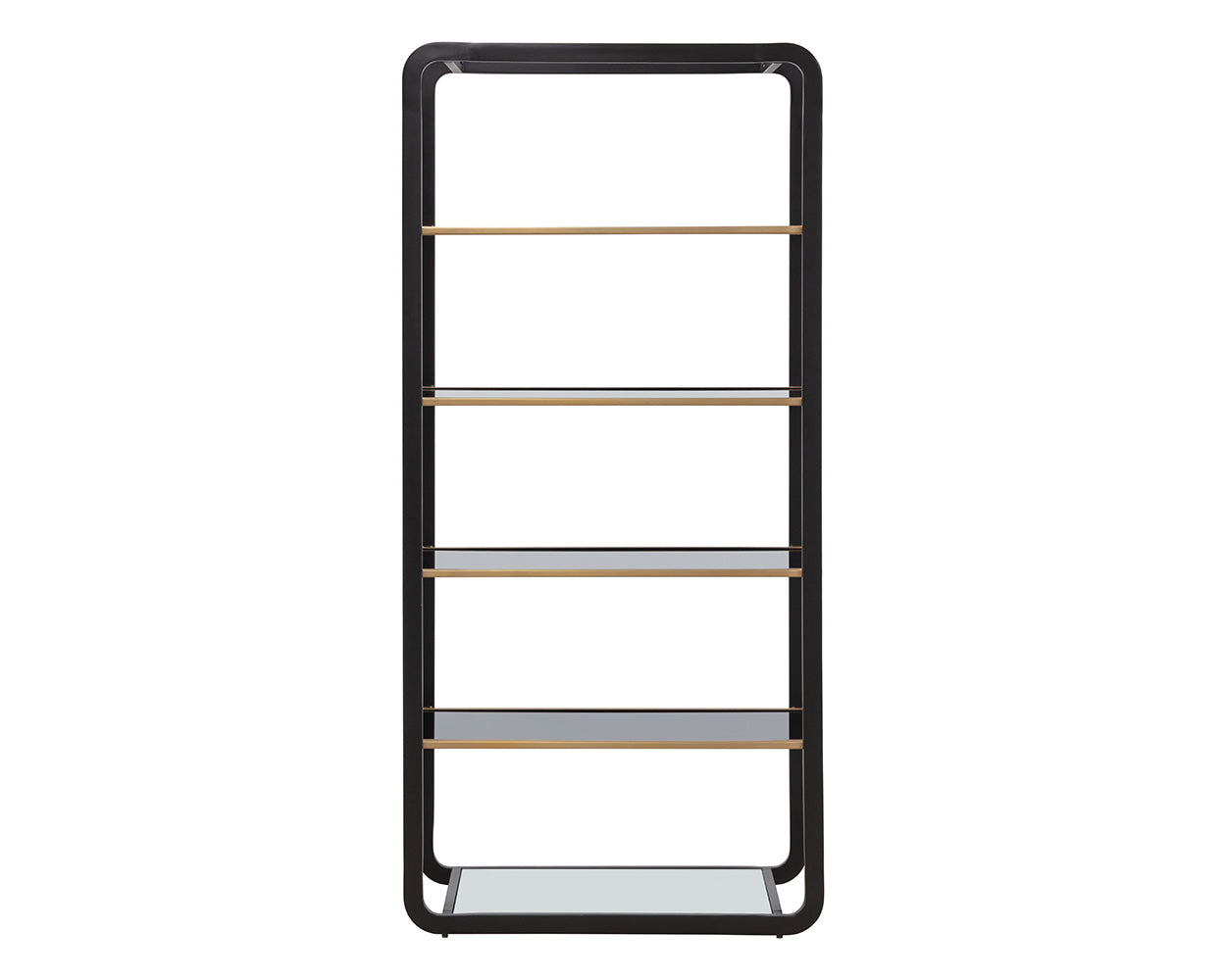 SUNPAN Bookcases & Display Units - Ambretta Bookcase - Large - Black / Smoke Grey
