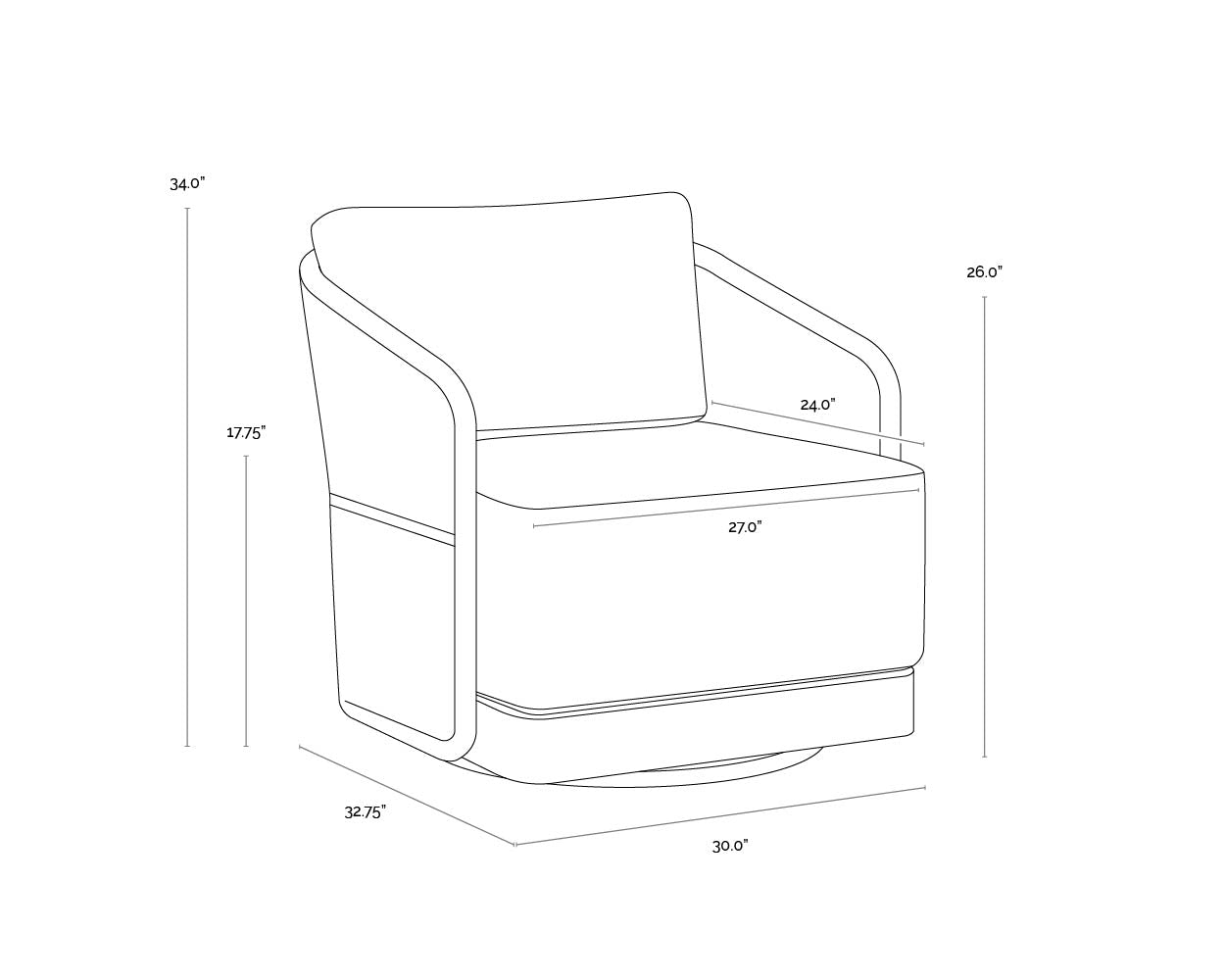 SUNPAN Outdoor Chairs - Allariz Swivel Armchair - Greige - Stinson White
