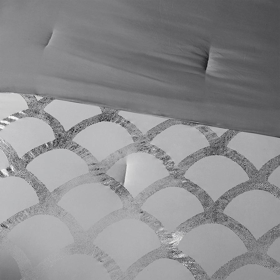 Olliix.com Comforters & Blankets - 26 " W Lorna Comforter and Sheet Set Gray Queen