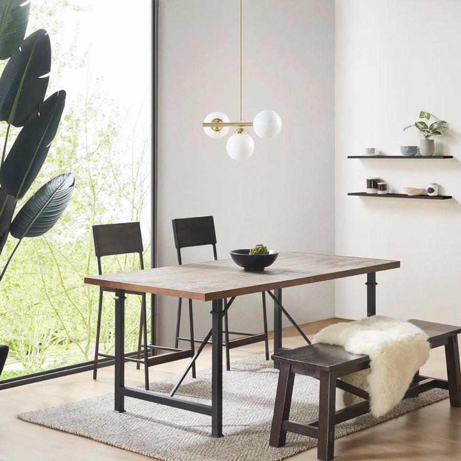 Olliix.com Ceiling Lights - 3-Light Chandelier with Frosted Glass Globe Bulbs Gold II151-0134