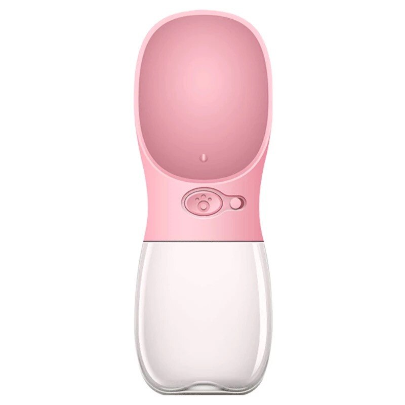 Regis Pet Grooming Supplies - 350 550ML Portable Pet Dog Water Bottle For Small Large Dogs Travel Puppy Cat Drinking Bowl Bulldog Water Dispenser Feeder Pink