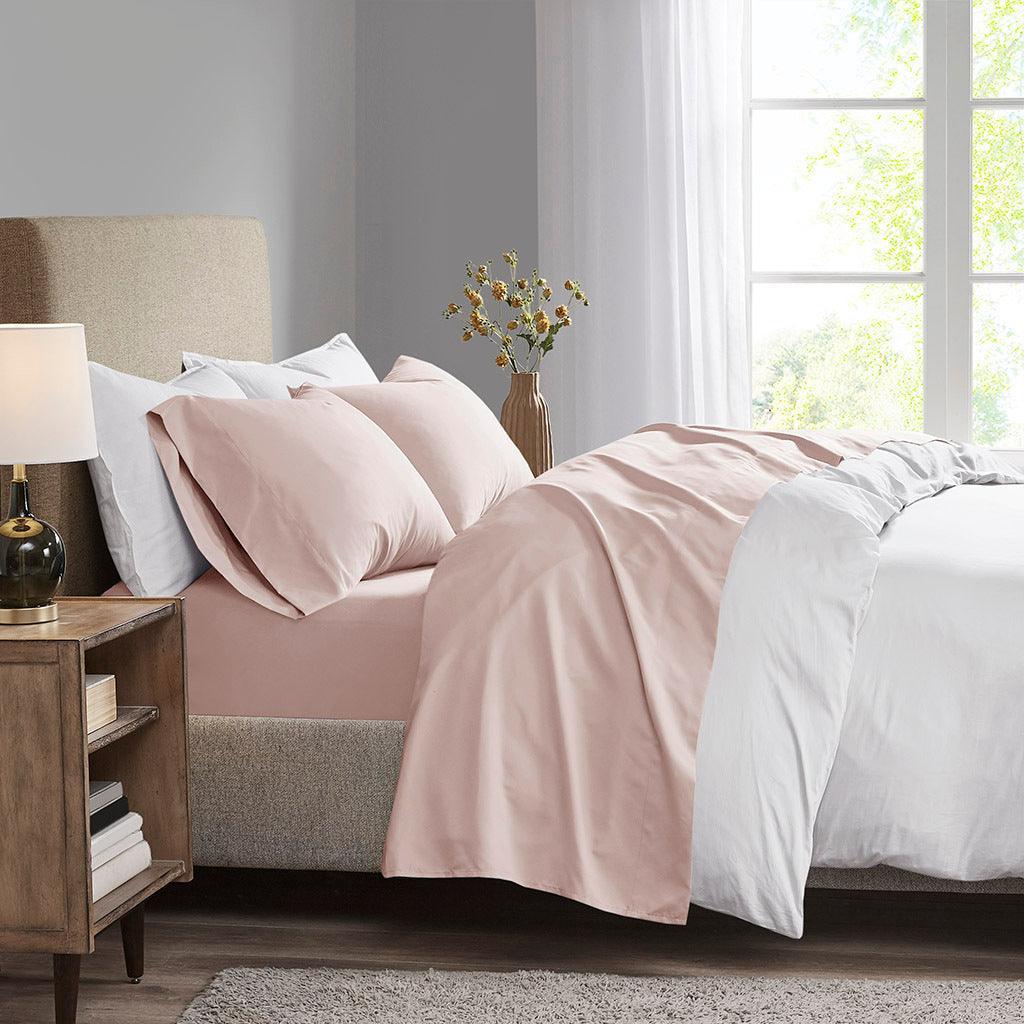 Olliix.com Sheets & Sheet Sets - 3M Microcell Twin Sheet Set Blush