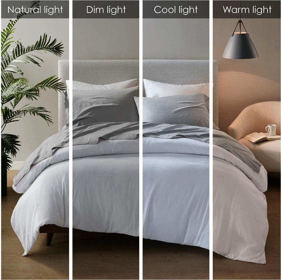 Olliix.com Sheets & Sheet Sets - 4PC Sheet Set Gray MP20-7886