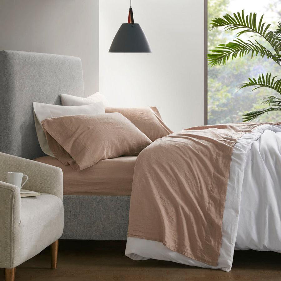 Olliix.com Sheets & Sheet Sets - 4PC Sheet Set Warm Taupe MP20-7881
