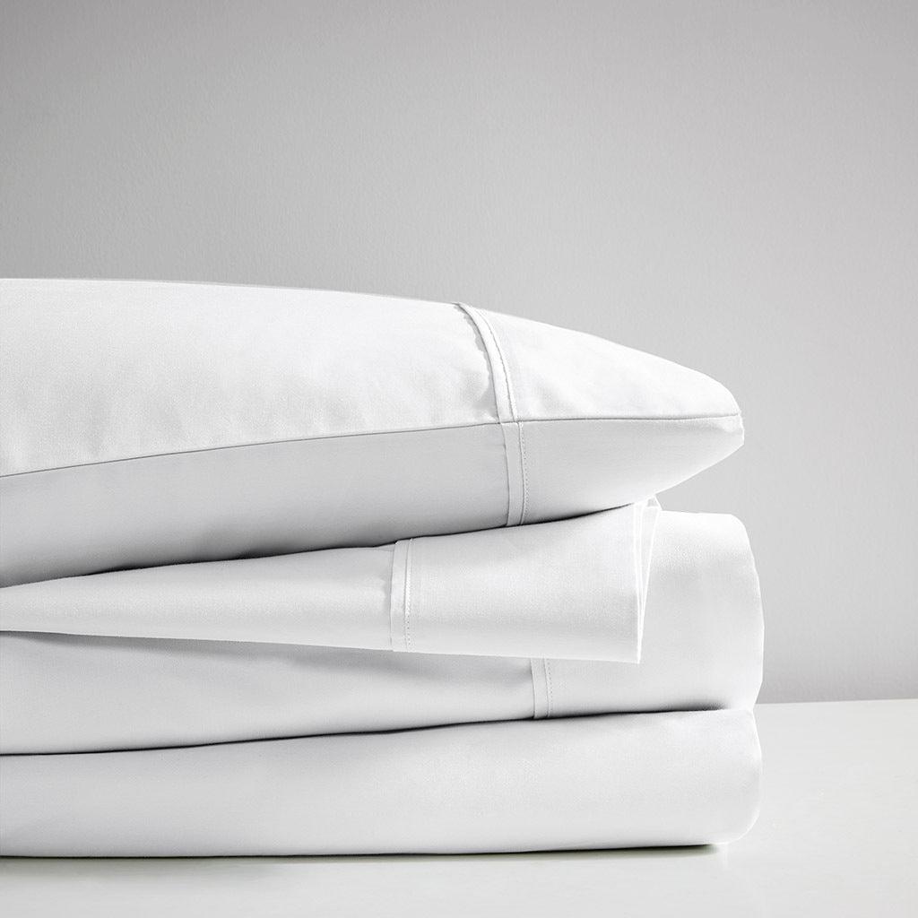 Olliix.com Sheets & Sheet Sets - 525 Thread Count Full Sheet Set White