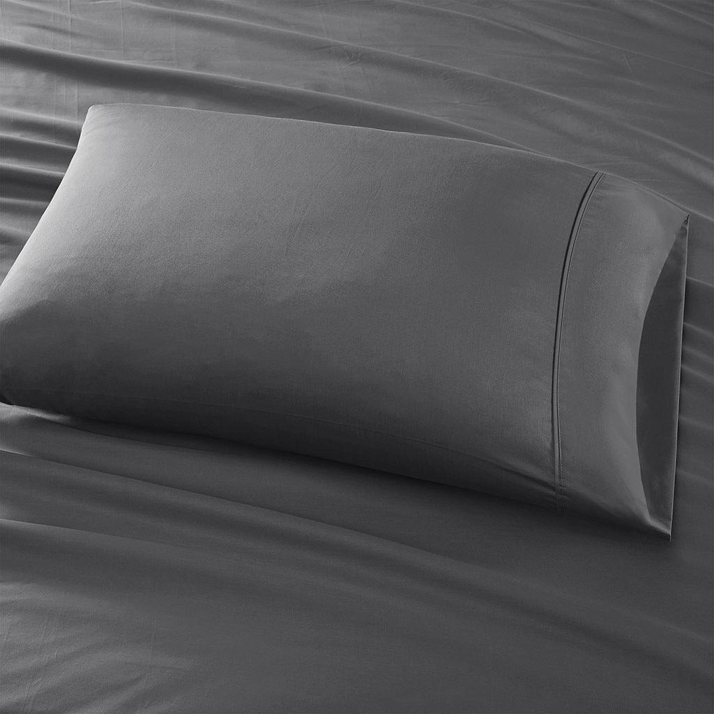 Olliix.com Sheets & Sheet Sets - 525 Thread Count Queen Sheet Set Charcoal