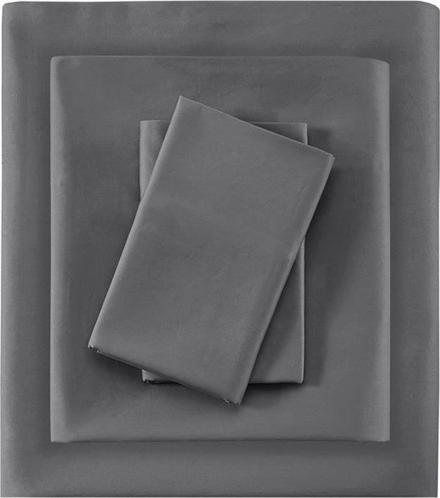 Olliix.com Sheets & Sheet Sets - 525 Thread Count Queen Sheet Set Charcoal