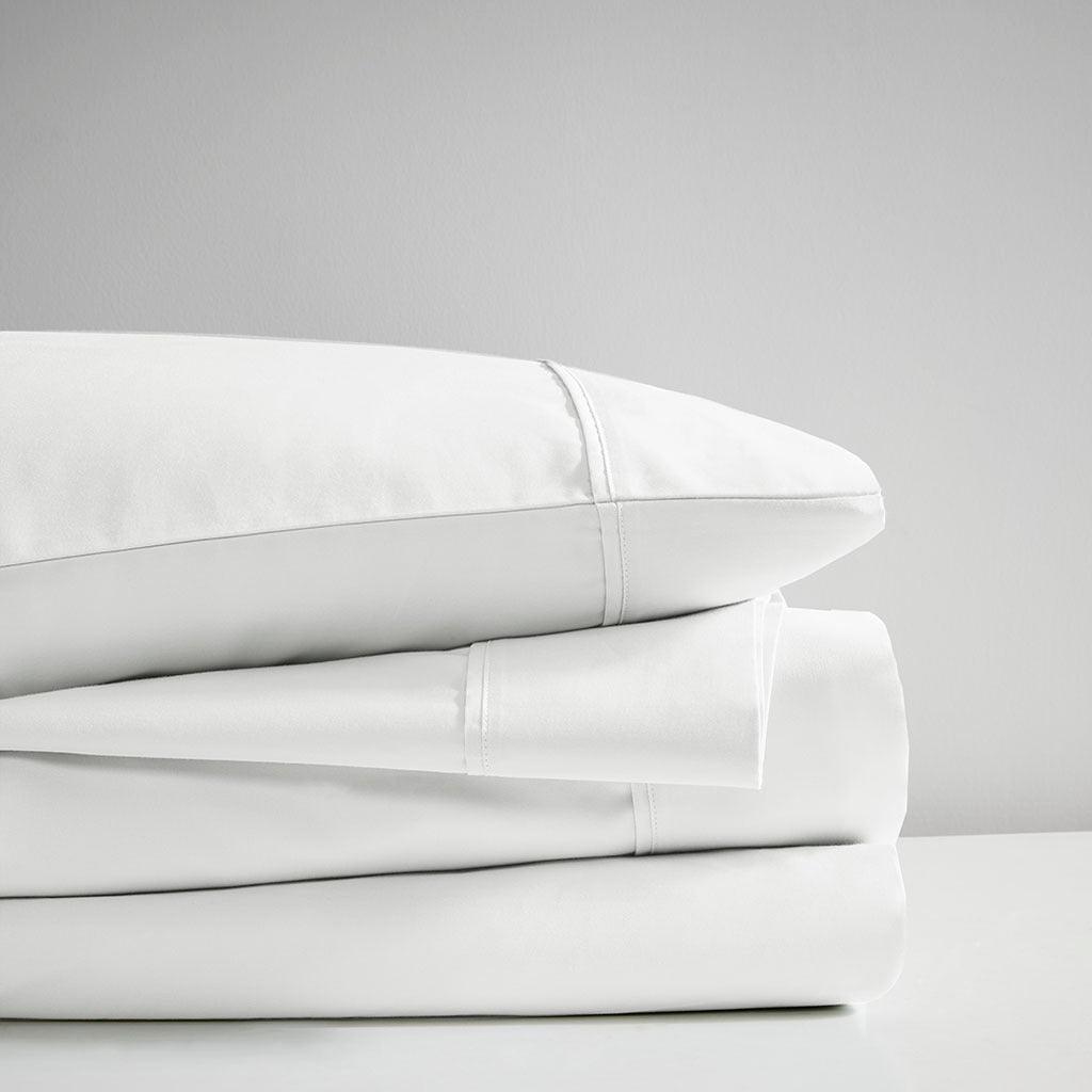 Olliix.com Sheets & Sheet Sets - 600 Thread Count King 102" Sheet Set White