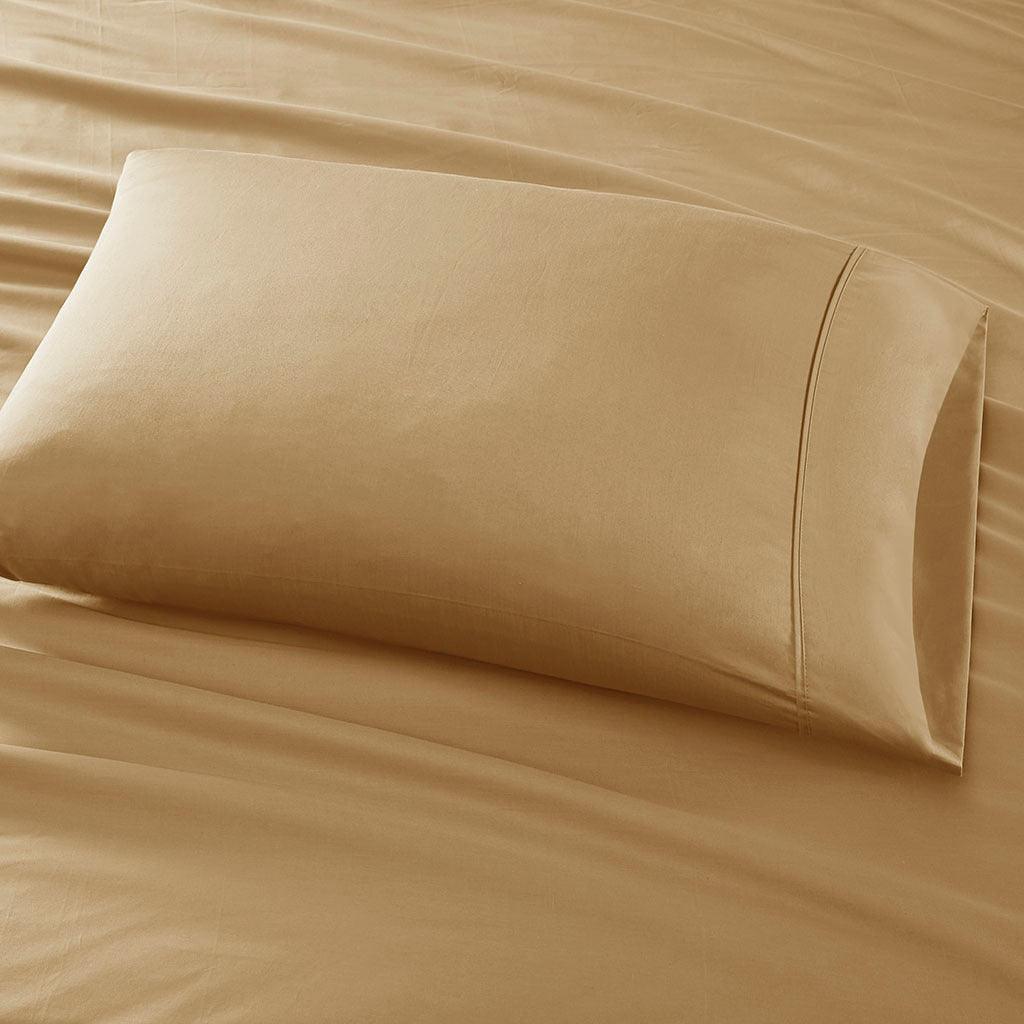 Olliix.com Sheets & Sheet Sets - 600 Thread Count Split King Sheet Set Gold