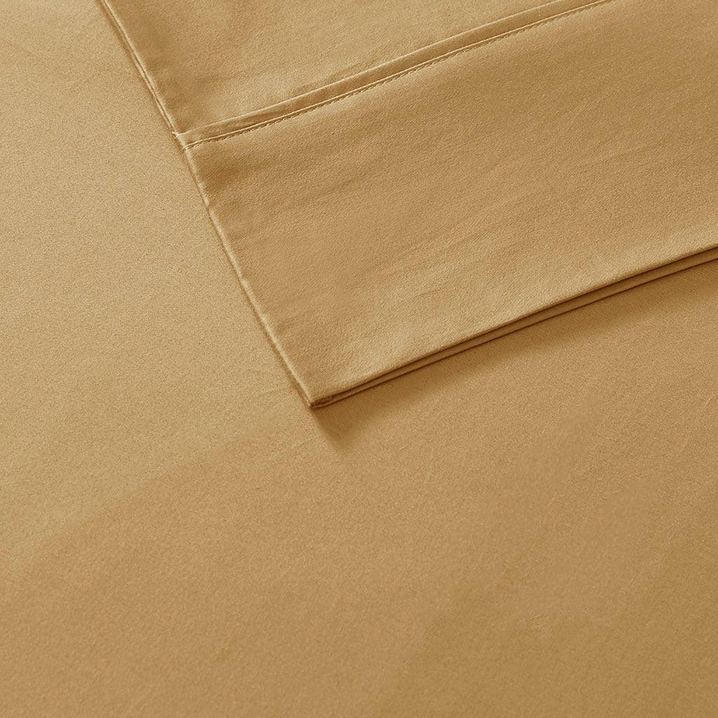 Olliix.com Sheets & Sheet Sets - 600 Thread Count Split King Sheet Set Gold