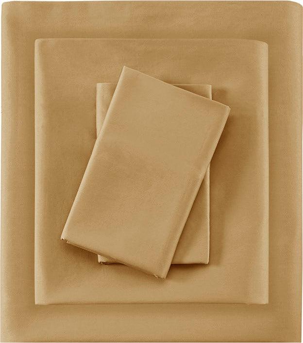 Olliix.com Sheets & Sheet Sets - 600 Thread Count Split King Sheet Set Gold