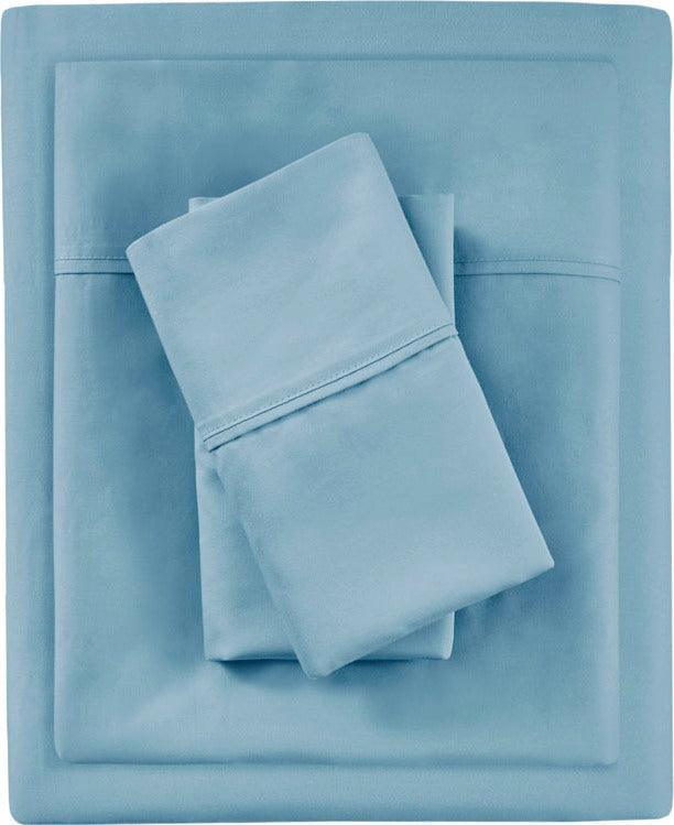 Olliix.com Sheets & Sheet Sets - 700TC TriBlend Anti-microbial 4 Piece sheet set Full Blue