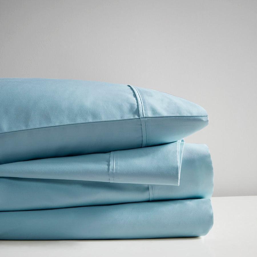 Olliix.com Sheets & Sheet Sets - 700TC TriBlend Anti-microbial 4 Piece sheet set Queen Blue