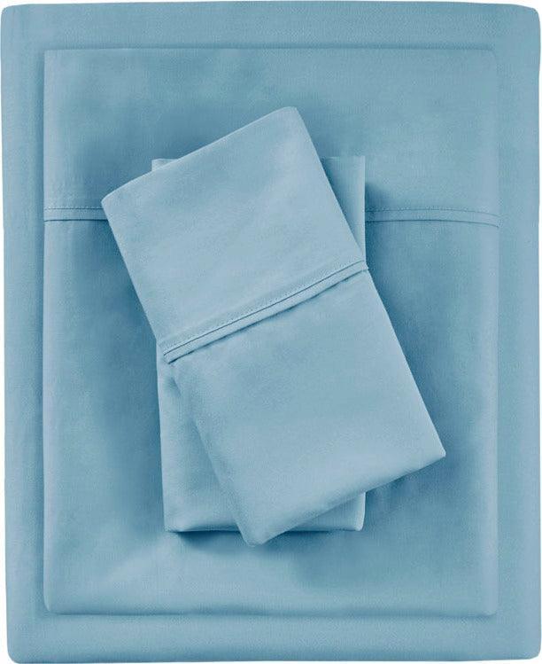 Olliix.com Sheets & Sheet Sets - 700TC TriBlend Anti-microbial 4 Piece sheet set Queen Blue