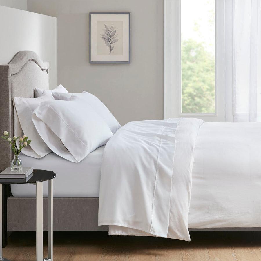 Olliix.com Sheets & Sheet Sets - 700TC TriBlend Anti-microbial 4 Piece sheet set Queen White