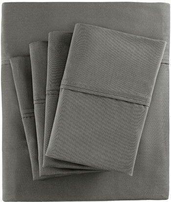 Olliix.com Sheets & Sheet Sets - 800 Thread Count Cotton Rich Sateen 6 Piece Queen Sheet Set Gray