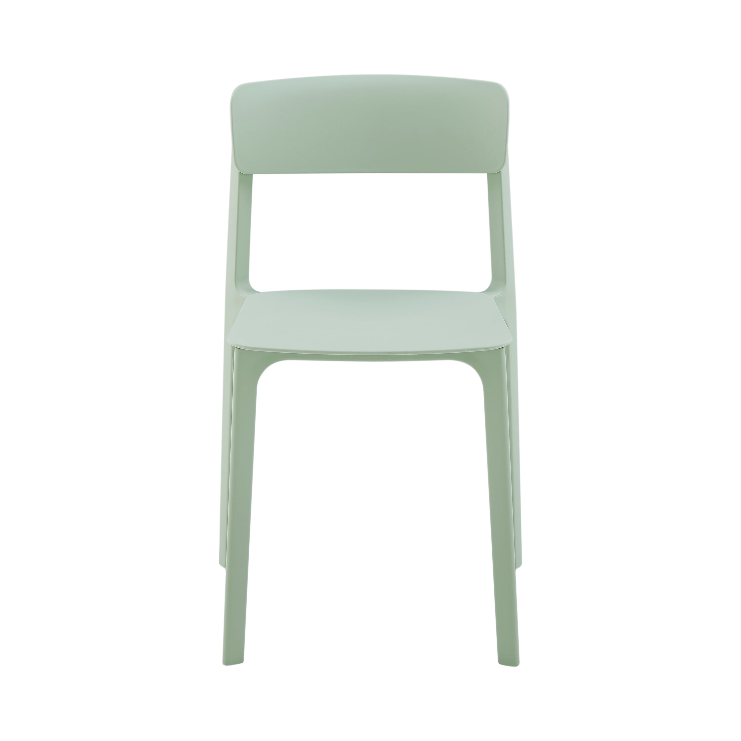 Euro Style Dining Chairs - Tibo Stackable Side Chair in Mint Polypropylene - Set of 2