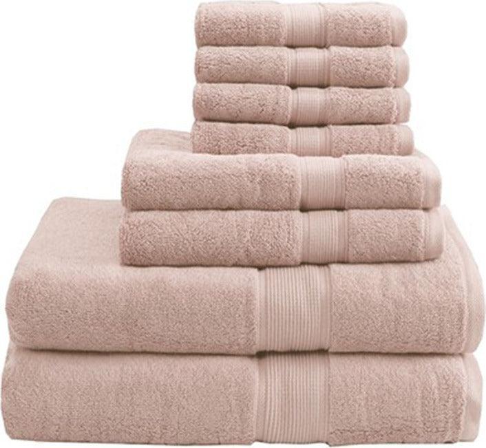 Olliix.com Bath Towels - 800GSM 8-Piece Towel Set Blush