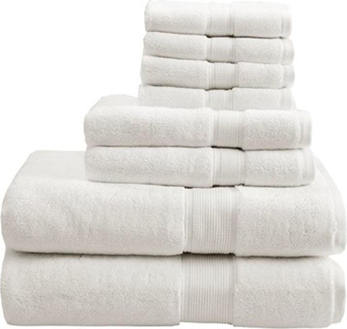 Olliix.com Bath Towels - 800GSM 8-Piece Towel Set Cream