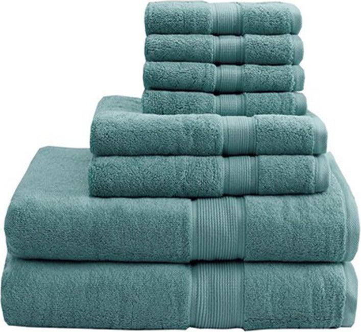 Olliix.com Bath Towels - 800GSM 8-Piece Towel Set Dusty Green